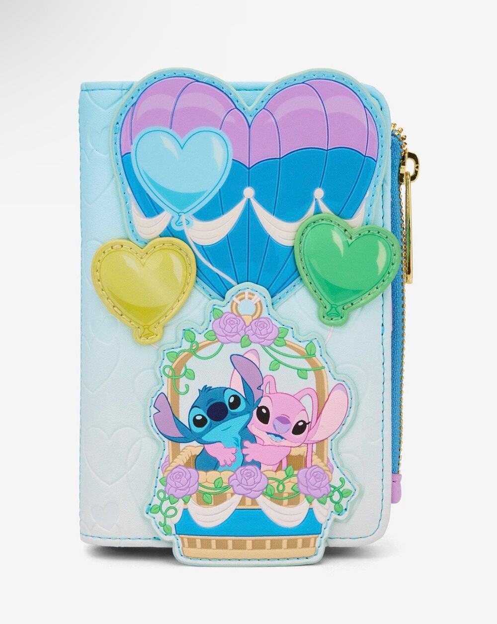 Loungefly Disney Angel & Stitch Hot Air Balloon Wallet Exclusive NWT